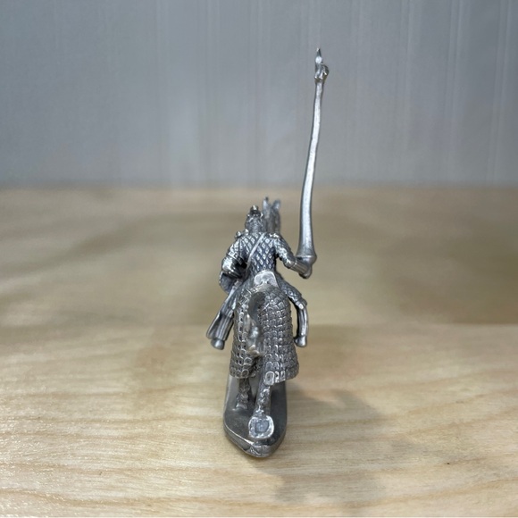 Vintage Ral Partha Pewter Mounted Medieval Chain Mail Lance Knight PP 663 - Picture 6 of 8